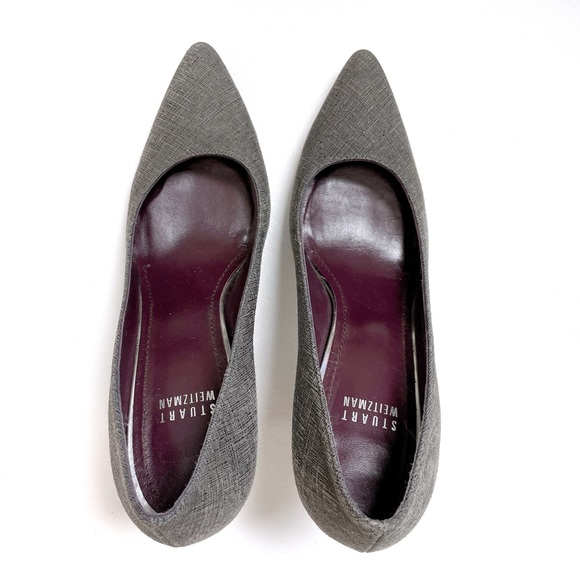 Stuart Weitzman Gray Classic Stiletto Heels Pumps - Picture 3 of 7